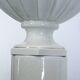 Tommaso Barbi Oversized White Ceramic Vase and Column, Italy 1970