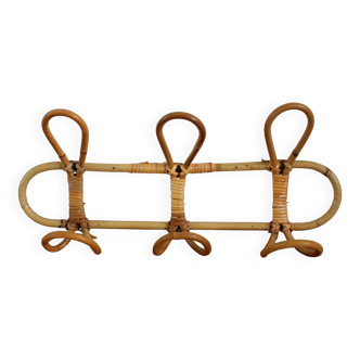 rattan coat hook 1970