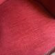 Fauteuil crapaud ancien en velours rouge bordeaux