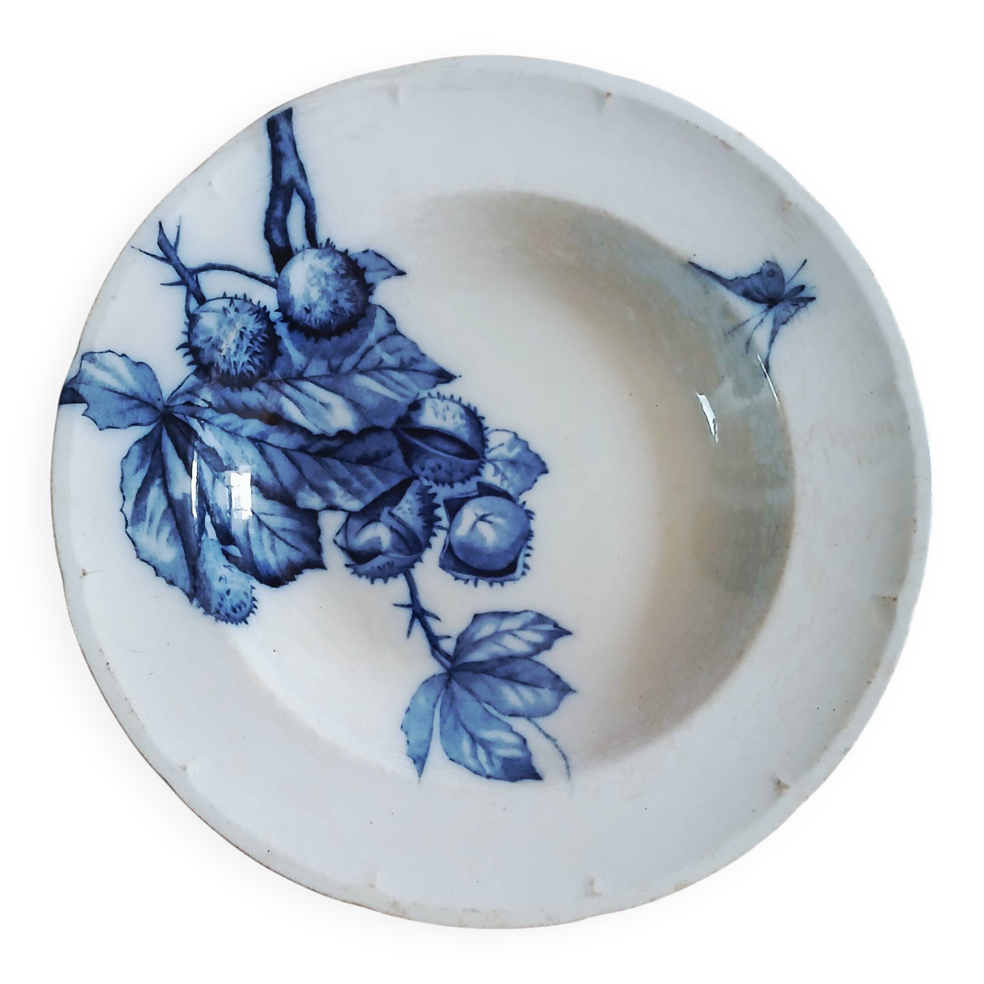 Longwy deep dish, flowers series