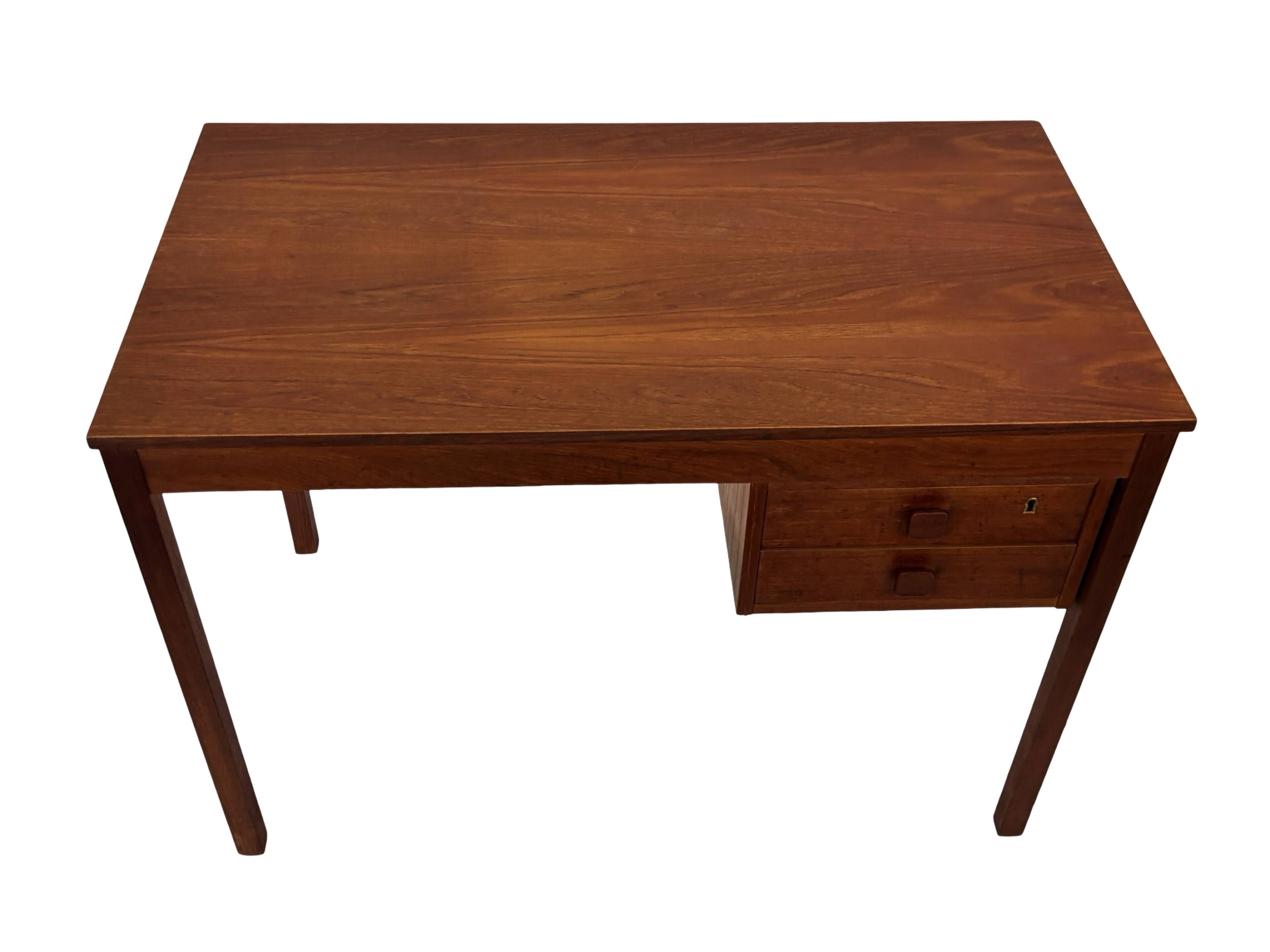 Vintage Danish teak compact Domino Mobler desk, 1960s