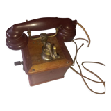 Old hand-cranked telephone