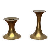 Mid-Century Brass Candleholders, 1960s, Set of 2