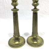Pair of bronze candlesticks