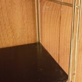 Black metal string shelf, 50s-60s