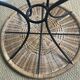 Black metal healing (wrought iron) vintage rattan tray