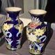 Paire de vases Dien Thao bleu cobalt, 20ème siècle