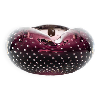 Mid-Century Modern Controlled Bubble Glass Ahtray