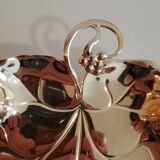 Silver leaf vine dish, silver-plated metal