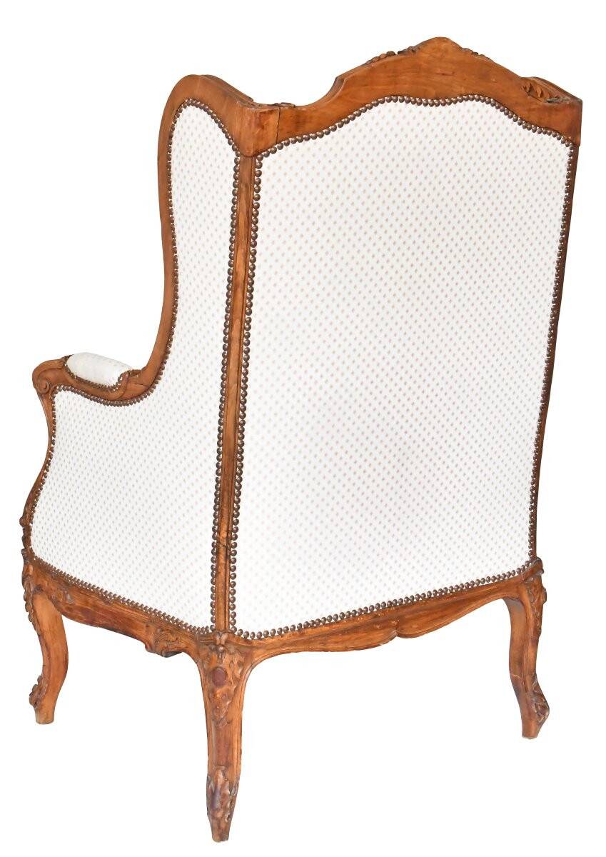 Louis XV style wingback armchair