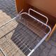 Vintage foldable bedside table in zebra wood – 1970s
