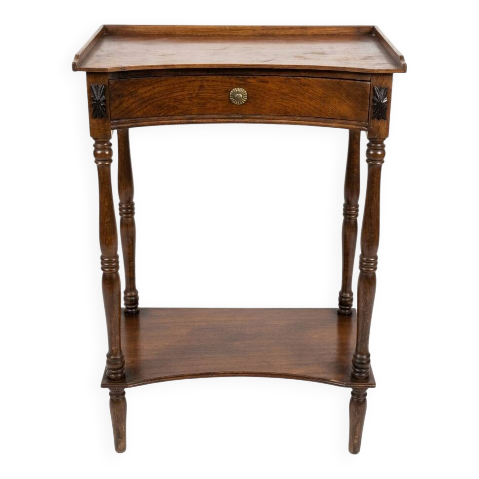 Crossbow Side Table in Louis-Philippe Style – Blonde Walnut, 19th Century