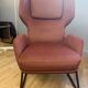 Set of 2 burgundy armchairs