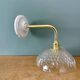 Vintage glass elbow wall light - tableware collection - (ACCV1)