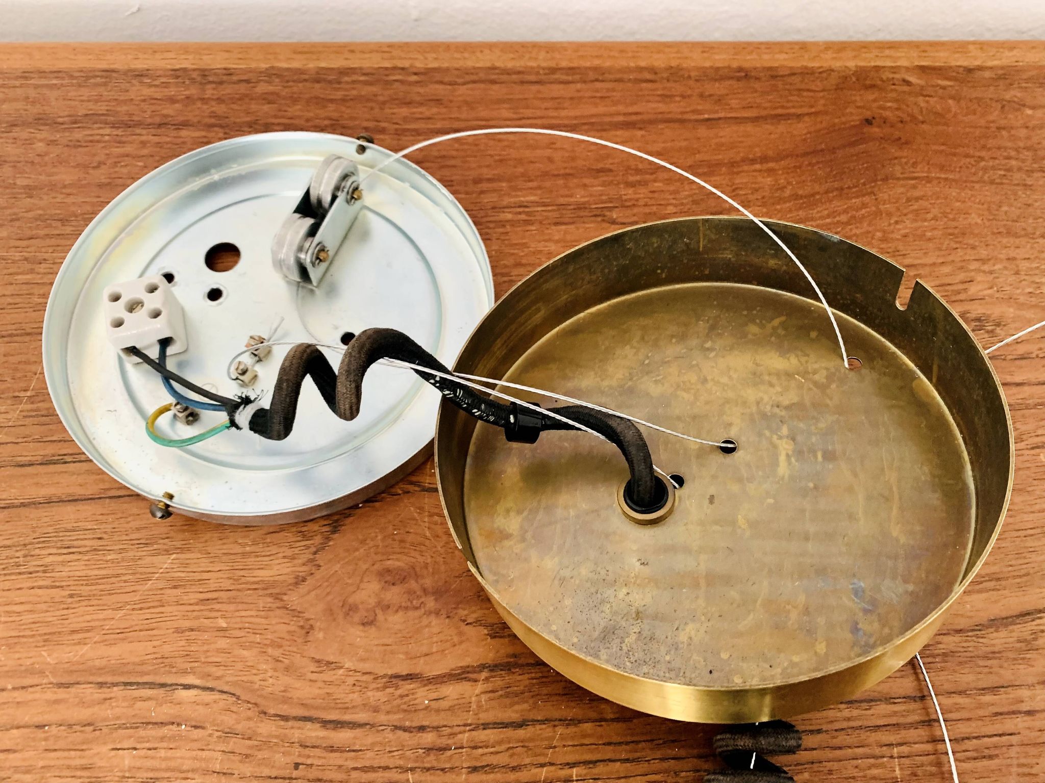 1 of 3 Adjustable Orion Glass Pendant Lamps from Staff