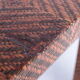 Table basse rectangulaire Harrison Van Horn raffia et laiton, 1970
