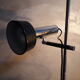 Floor lamp black and chrome 1970