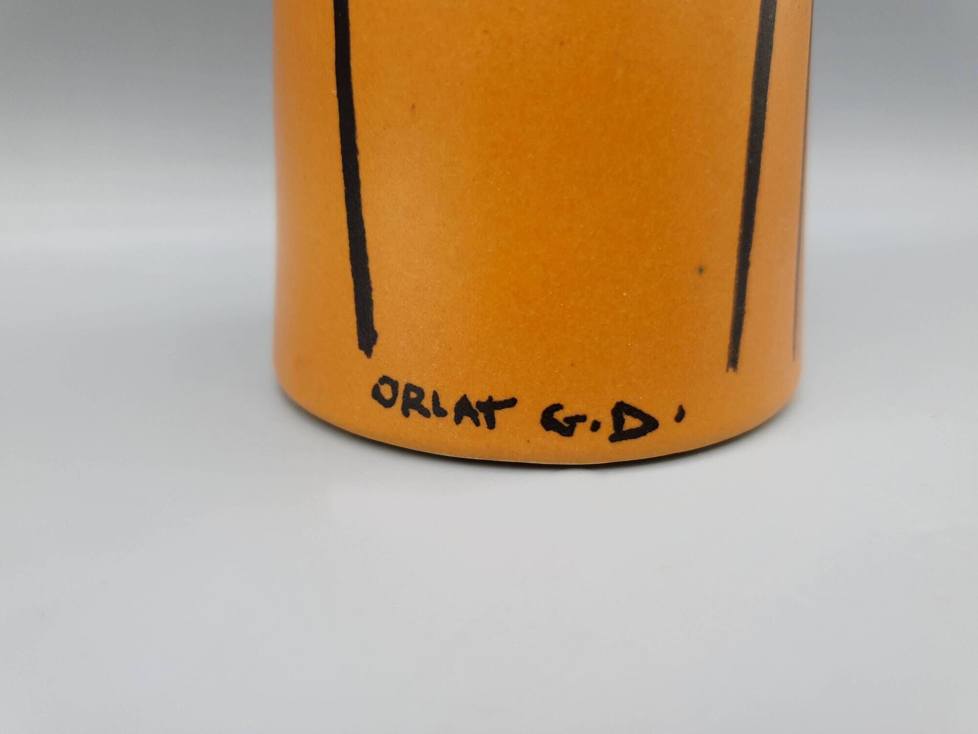Ceramic liquor bottle, Denise & Gilbert Orlat 1970