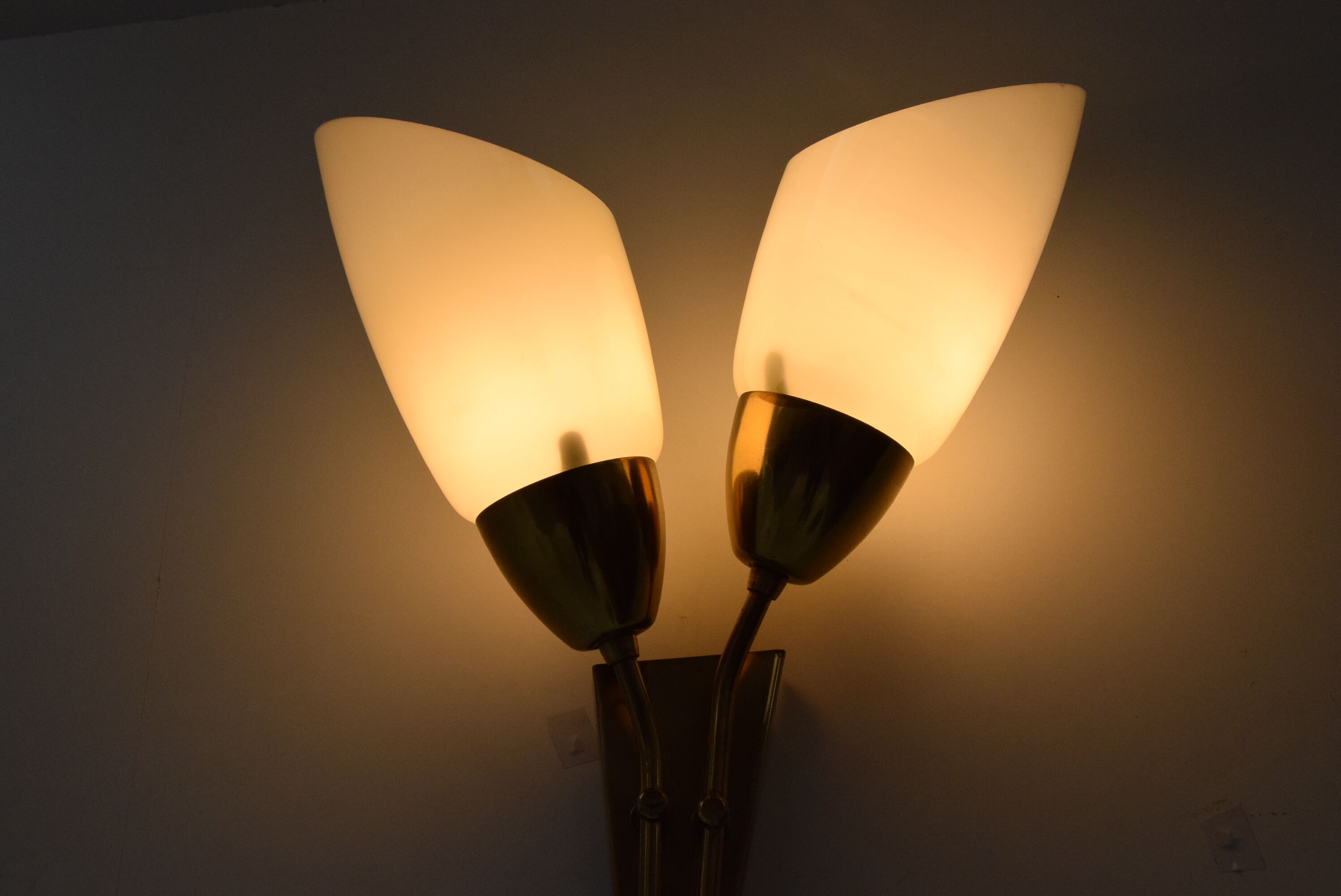 Mid-century Brass Wall Lamp/Kamenicky Senov,1970'