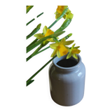 Vase, pot vintage en grès beige
