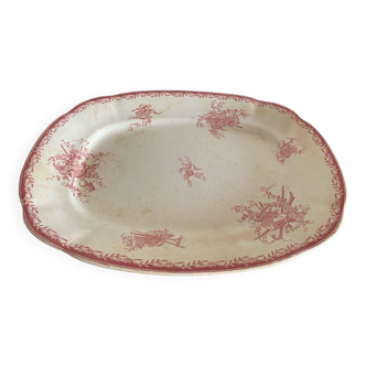 Large Watteau Sarreguemines dish