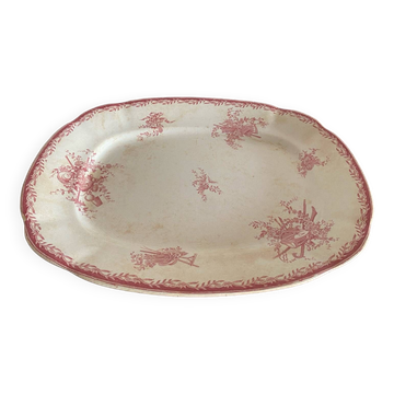 Large Watteau Sarreguemines dish