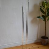 Modernist metal and glass floor lamp