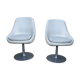 Pair of vintage armchairs with swivel tulip feet