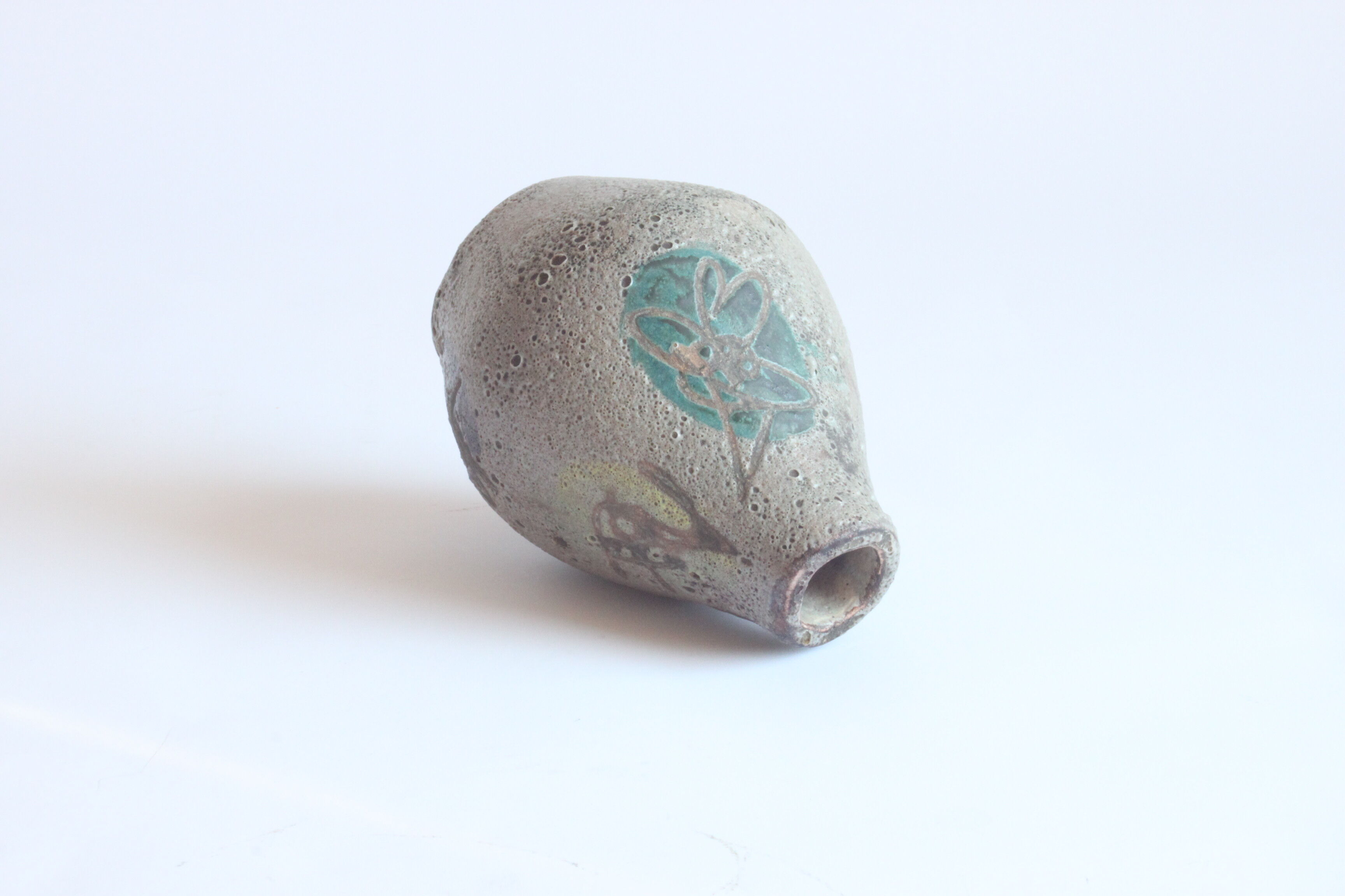 Prehistoric sealife decor vase by Anna Camos, Vallauris 1950