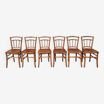 6 chaises bistrot Luterma 1950