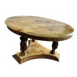 Vintage coffee table in onyx / Deknudt side table