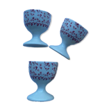 Lot de 3 coquetiers  anglais en faïence
