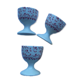 Lot de 3 coquetiers  anglais en faïence