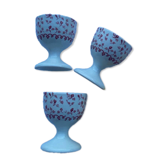 Lot de 3 coquetiers  anglais en faïence