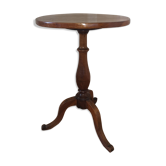 Antique solid wood side table - central leg - classic style