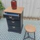 Commode chiffonnier patine noire