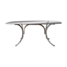 Coffee table in smoked glass and chrome legs, Design, 1970
