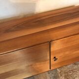 Buffet box storage cabinet vintage 1960-80 blond walnut