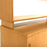 Scandinavian oak chest of drawers-bookcase, Sweden, 1960