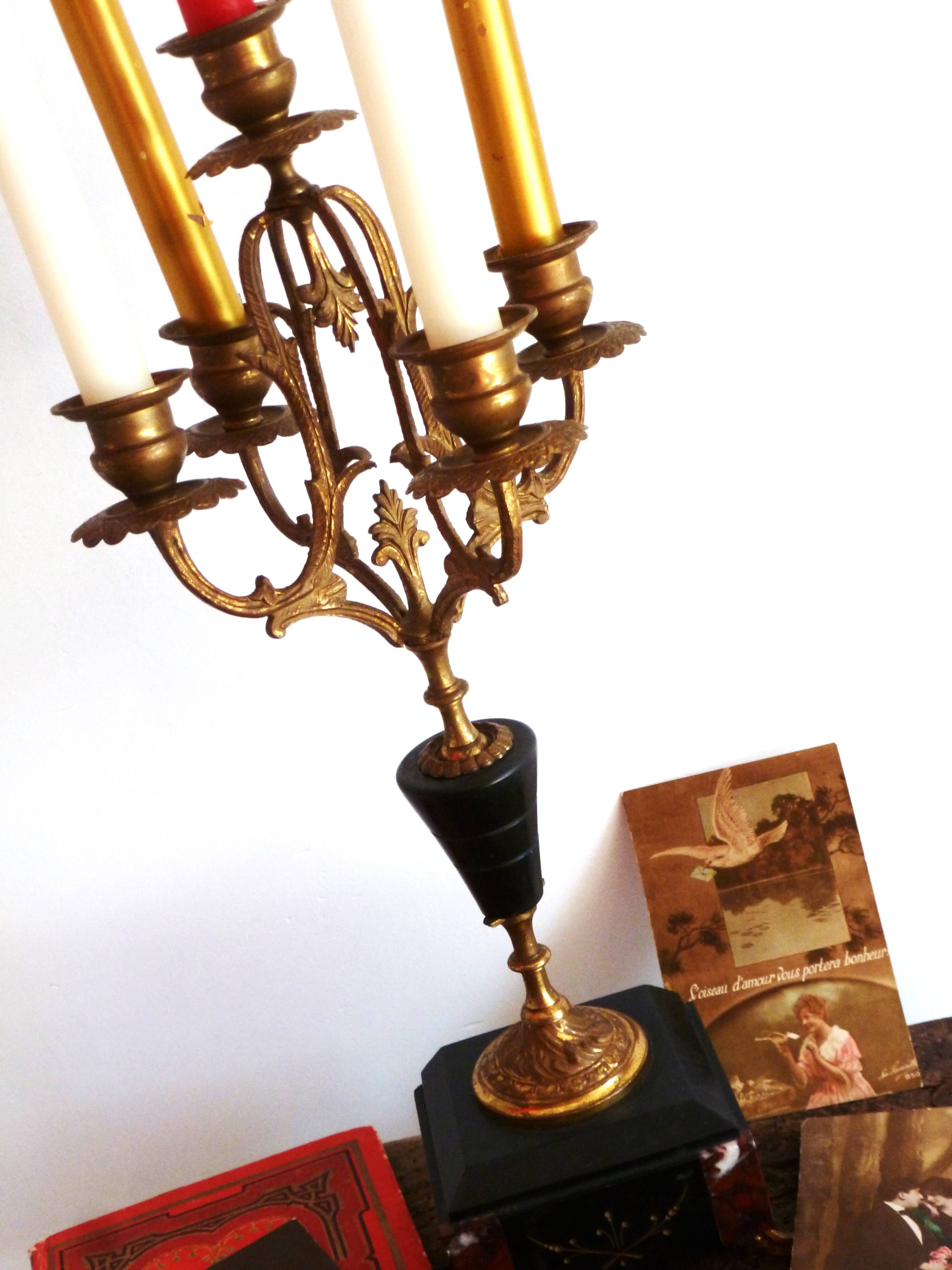 Napoleon III candelabra, Napoleon III candlestick, Victorian candle holder.