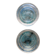 2 glass blocks signed Diameter 10 cm Height 5 cm
