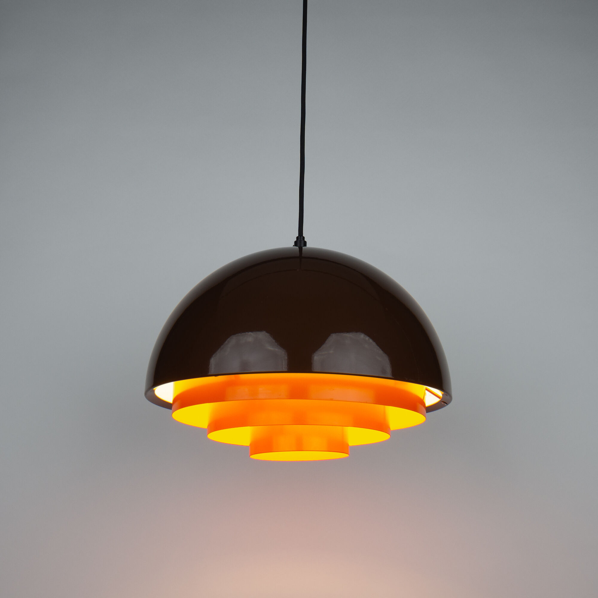 Danish vintage pendant lamp Milieu by Jo Hammerborg, Fog og Morup, 1970s