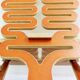 Gregg Fleishman Prototype European cutout plywood "Lumbarest" or Puzzle chair, from the 1970s