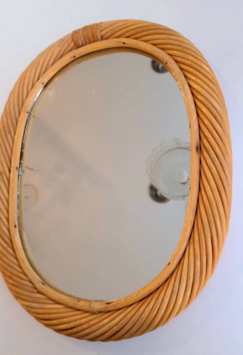 Rattan mirror
