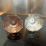Old chiseled candlesticks