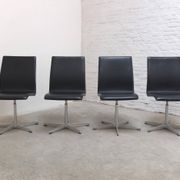 Set of 6 'Oxford' swivel chairs by Arne Jacobsen for Fritz Hansen, 1965
