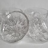 Pair of crystal candy boxes, Italy