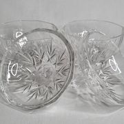 Pair of crystal candy boxes, Italy