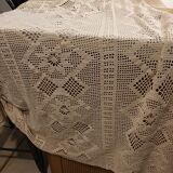 2 antique crocheted bedspreads