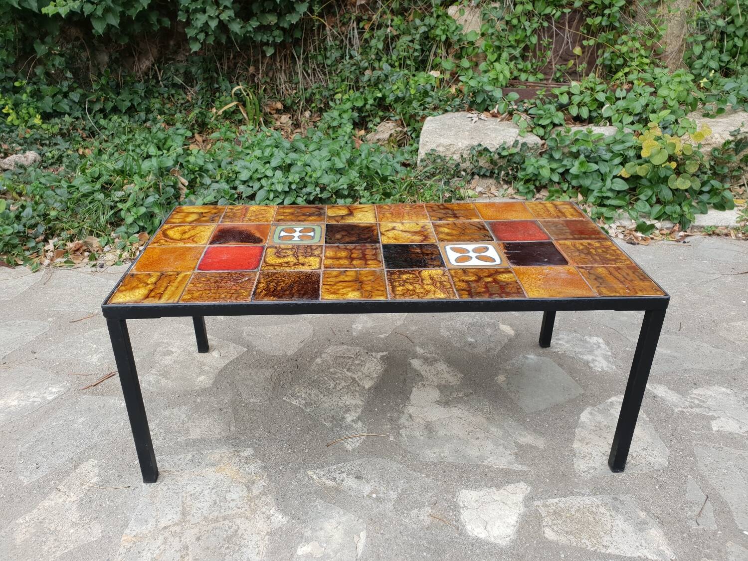 Vallauris ceramic coffee table 1970